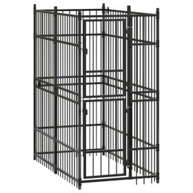 Outdoor Dog Kennel Steel 19.8 ftÃ‚Â²