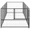 Dog Kennel Black 43.1 ftÃ‚Â² Steel