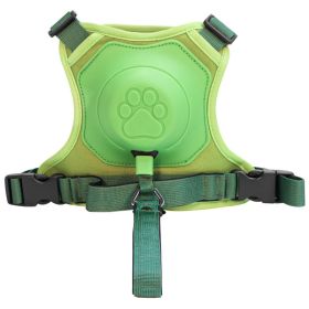 Pet Supplies Dog Chest And Back Integrated Puppy Vest Hand Holding Rope (Option: Grass Green-M)