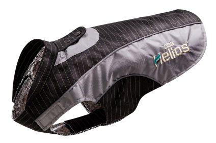 Dog Helios 'Reflecta-Bolt' Sporty Performance Tri-Velcro Waterproof Pet Dog Coat Jacket W/ Blackshark Technology (Color: Black / Grey, size: X-Large)