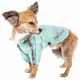 Dog Helios 'Torrential Shield' Waterproof Multi-Adjustable Pet Dog Windbreaker Raincoat (Color: Green, size: X-Large)