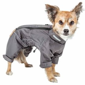 Dog Helios 'Hurricanine' Waterproof And Reflective Full Body Dog Coat Jacket W/ Heat Reflective Technology (Color: Grey, size: large)