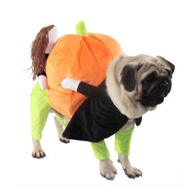 Pet Life 'Pumpkin Mon' Halloween Pet Dog Costume (Color: Orange, size: medium)