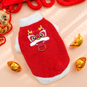 New Year Dress Dress Pet Dog Cat Clothes (Option: 382 Embroidery Xingshi-L)